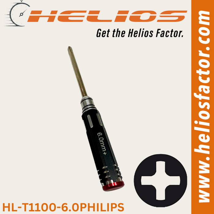 Helios Redline Series - RC Tools 6.0mm Hardened Steel Philips RC Wrench / Driver - Screw Driver