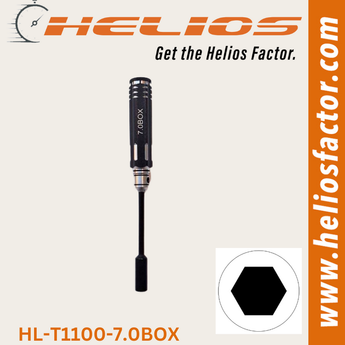 Helios - RC Tools 7.0mm Hardened Steel Box RC Wrench / Driver - Screw Driver