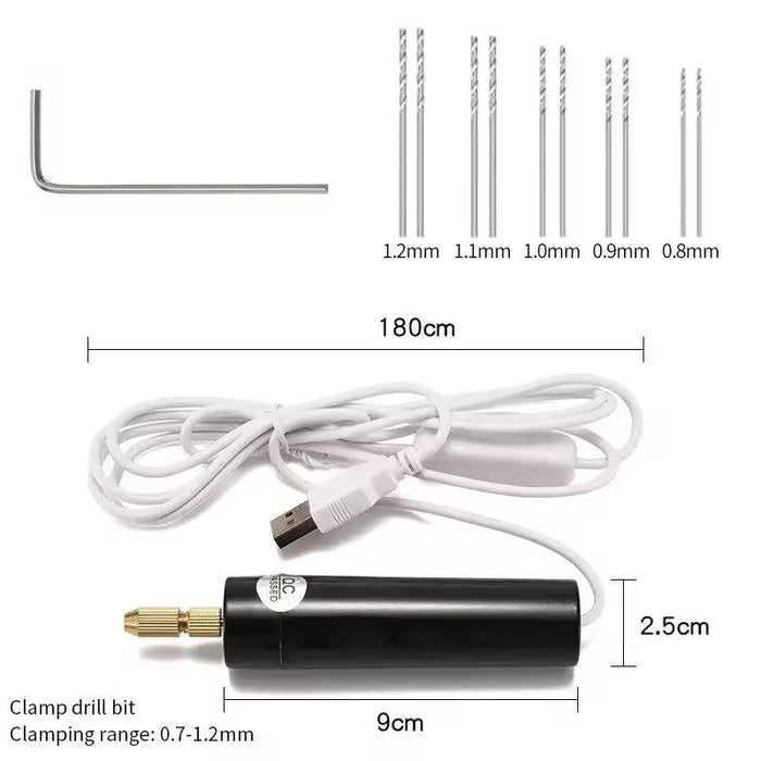 Mini USD Drill - Precision Professional Mini USB Drill with Bits