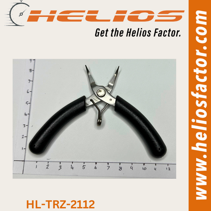 Helios - Small Spring Loaded Bent Nose Pliers - 89mm