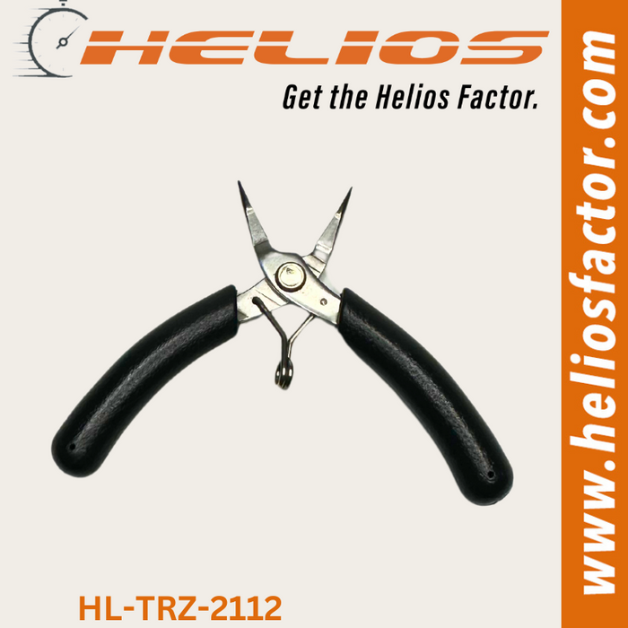 Helios - Small Spring Loaded Bent Nose Pliers - 89mm