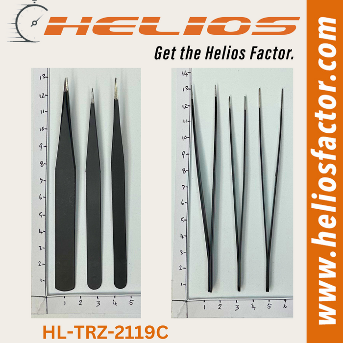 Helios -  Anti-static ESD Stainless Steel Tweezers Set