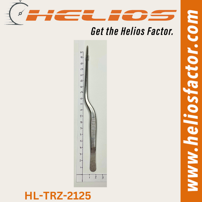 Helios - 200mm Angled Clamp Tweezers - High Grade Stainless Steel