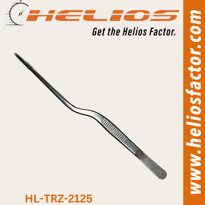 Helios - 200mm Angled Clamp Tweezers - High Grade Stainless Steel