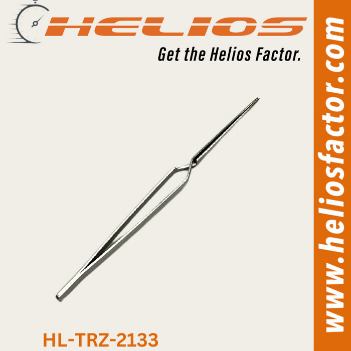 Helios - Reverse Action Angled Tweezers Pointed Head - Stainless Steel