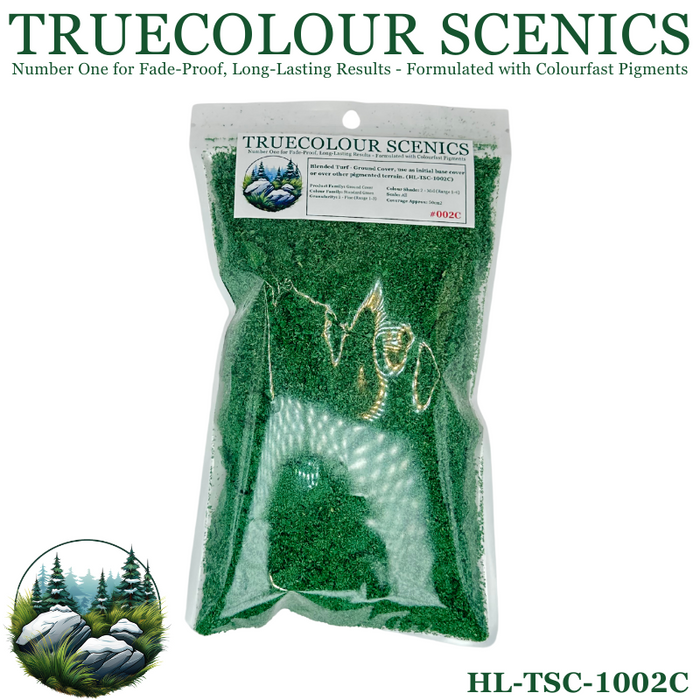 Truecolour Scenics Blended Turf Ground Cover Fine Medium 2 Standard Green