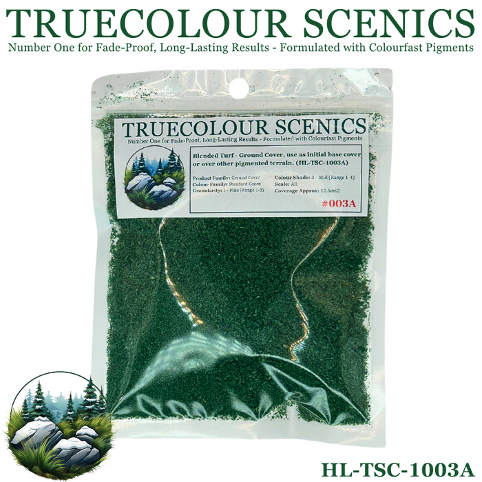 Truecolour Scenics Blended Turf Ground Cover Fine Medium 3 Standard Green