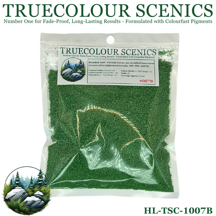 Truecolour Scenics Blended Turf Ground Cover Fine Medium 3 Green/Yellow-50