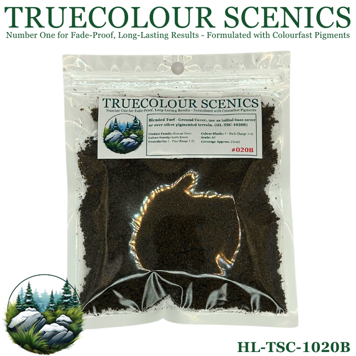 Truecolour Scenics Blended Turf Ground Cover Fine Dark Earth Brown