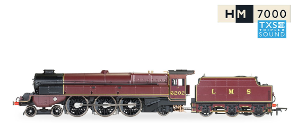 HORR30134TXS Hornby LMS Princess Royal Class 'The Turbomotive' 4-6-2 6202 - Era 3 (Sound Fitted)