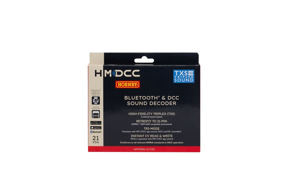 Hornby R7322 HM7000-21TXS: Bluetooth & DCC Sound Decoder (21-pin)