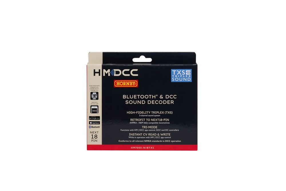 Hornby R7345 HM7000-N18TXS: Bluetooth & DCC Sound Decoder (Next18-pin)