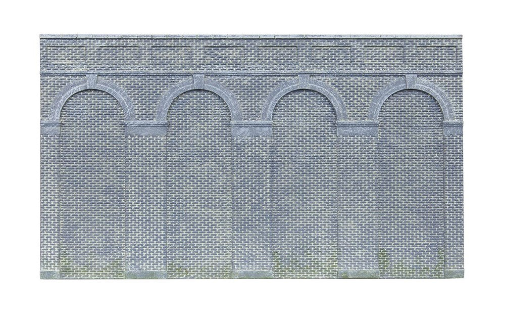 Hornby R7373 High Level Arched Retaining Walls x 2 (Engineers Blue Brick)