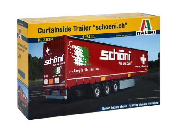 Italeri 3918 1/24 CURTAINSIDE TRAILER WITH LOGO