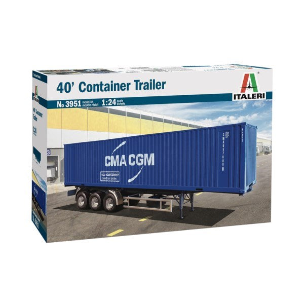 Italeri 1/24 3951 40 Foot Container W/Trailer