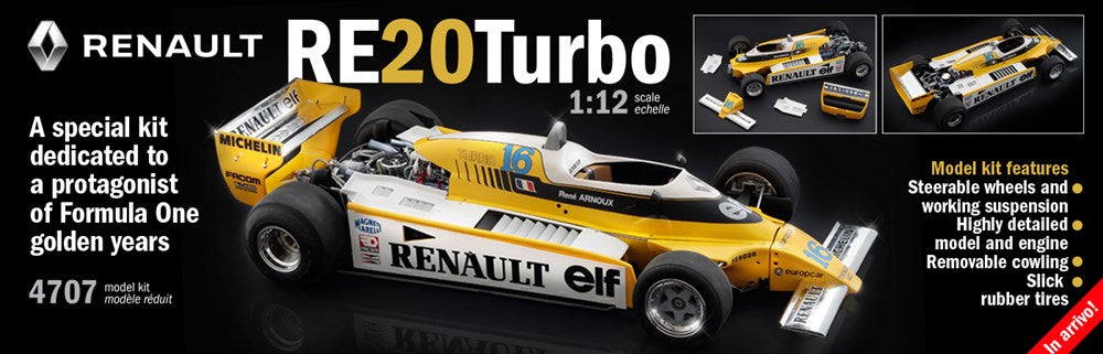 Italeri 4707F 1/12 Renault RE20 Turbo F1 Car