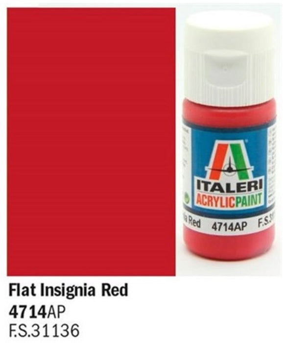 Vallejo by Italeri 4714 Paint FLAT INSIGNIA RED