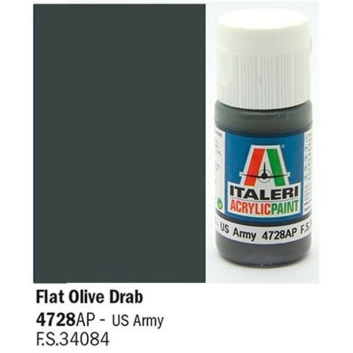 Vallejo by Italeri 4728 Paint FLAT OLIVE DRAB - US ARMY
