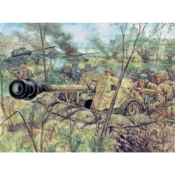 Italeri 6096 1/72 WW2 GERMAN PAK40 AT GUN W/CREW