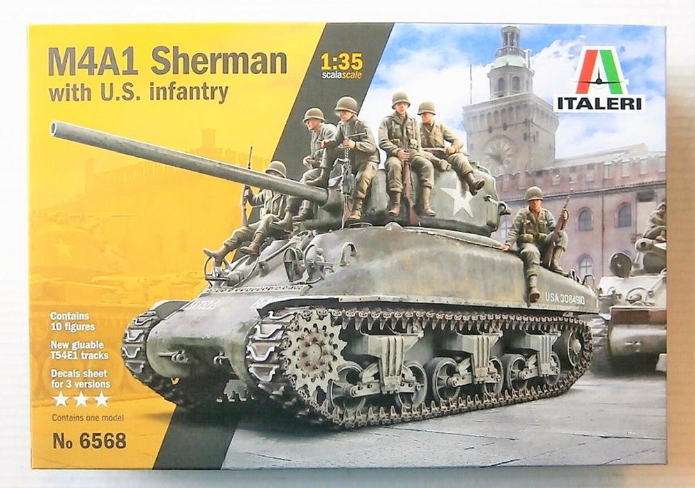 Italeri 6568 1/35 M4A1 SHERMAN W/INFANTRY