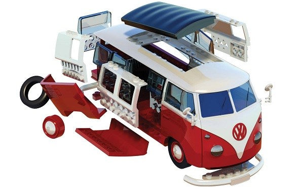 Airfix J6017 QUICK BUILD: Volkswagen Camper Van (Red)
