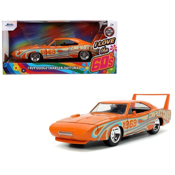 Jada 31389 1/24 1969 Dodge Charger Daytona (Orange) - I Love The 60's