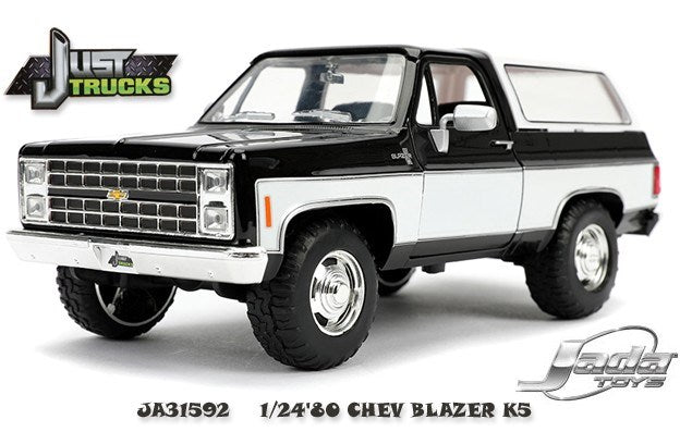 Jada JA31592 1/24 JT - '80 CHEV BLAZER K5  BLACK/WHITE