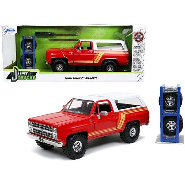 Jada 32308 1/24 1980 Chevrolet Blazer (Red) w/Wheel Rack