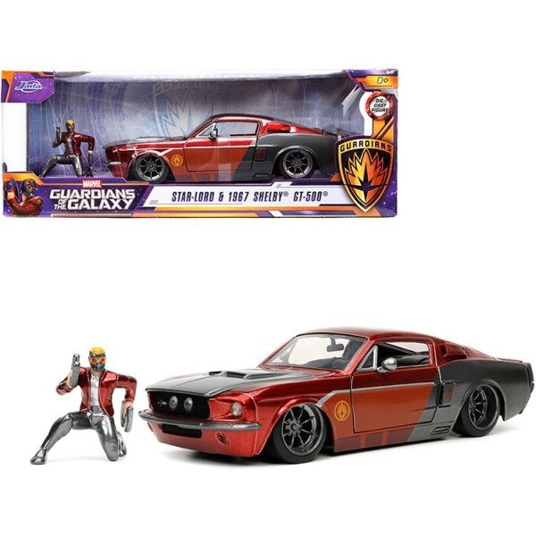 Jada 32915 1/24 1967 Shelby GT-500 w/Star-Lord Figurine - Marvel's Guardians of the Galaxy
