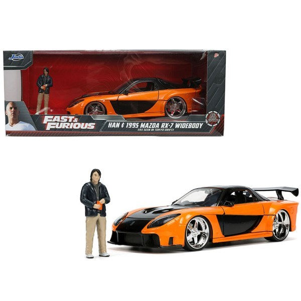 Jada 33174 1/24 1995 Mazda RX-7 Widebody w/Han Figurine - Fast and Furious