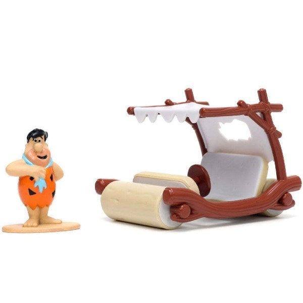 Jada 33382 1/32 Flintmobile w/Fred Flintstone Figurine - The Flintstones