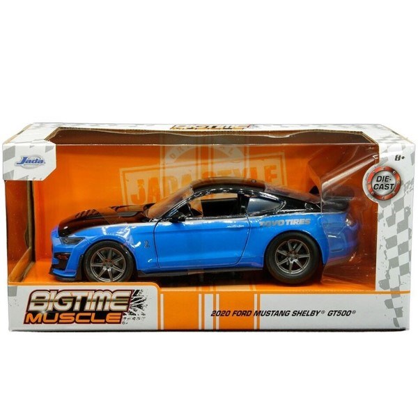 Jada 33881 1/24 2020 Ford Mustang Shelby GT500 (Blue/Black) - BigTime Muscle