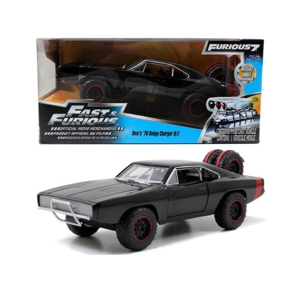 Jada 97038 1/24 Dom's 1970 Dodge Charger R/T Off-Road (Black) - Fast and Furious