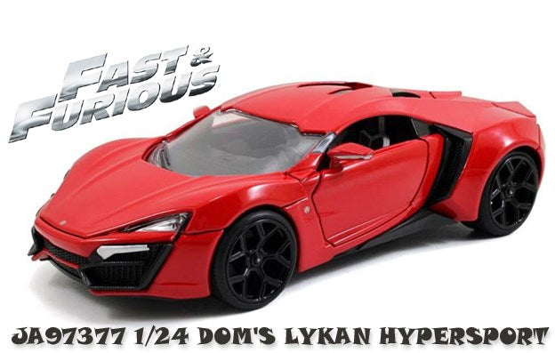 Jada 97377 1/24 Dom's Lykan Hypersport (Red) - Fast and Furious