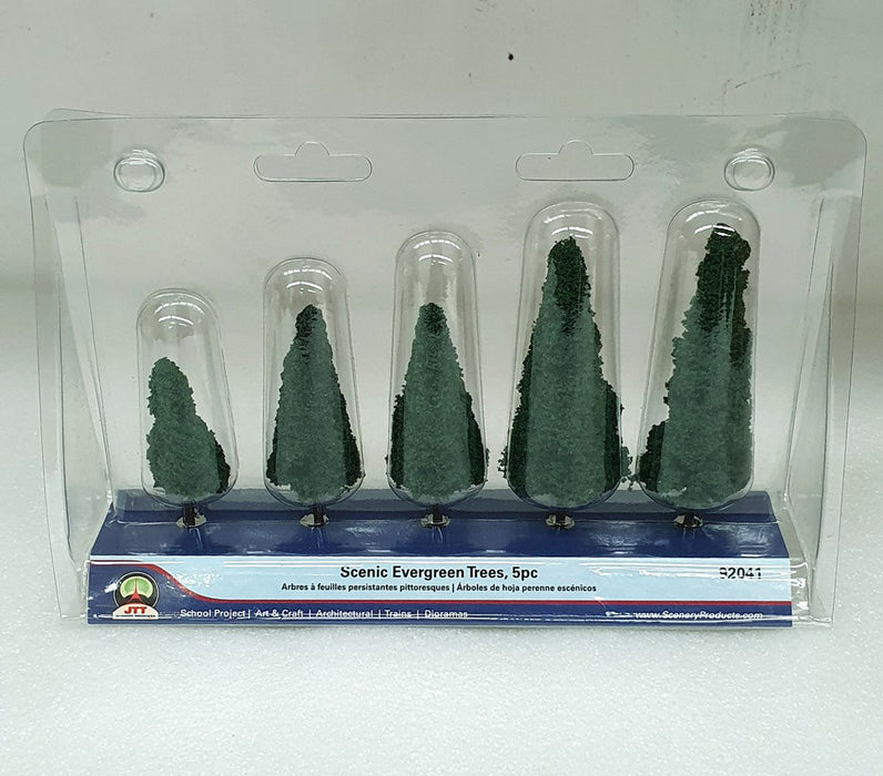 JTT Scenery 92041 62-112mm Evergreen Trees (5pk)