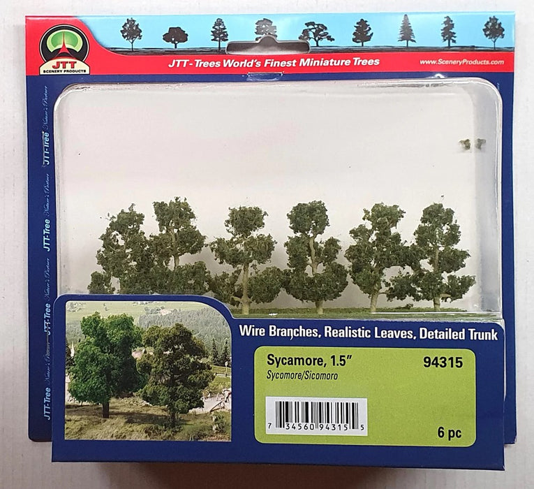 JTT Scenery 94315 Sycamore Trees 38.1mm (6)