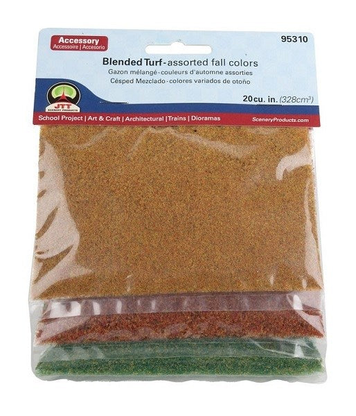 JTT Scenery 95310 Blended Turf: Assorted Fall Colors - 3 Bags