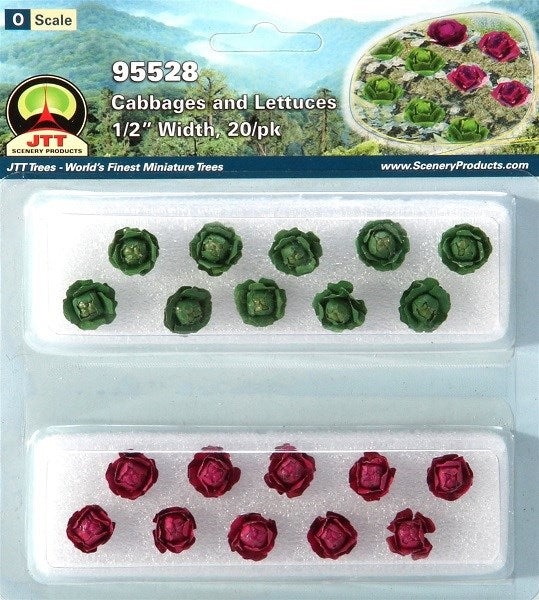 JTT Scenery 95528 Cabbage and Lettuce (O Scale) - 20pk