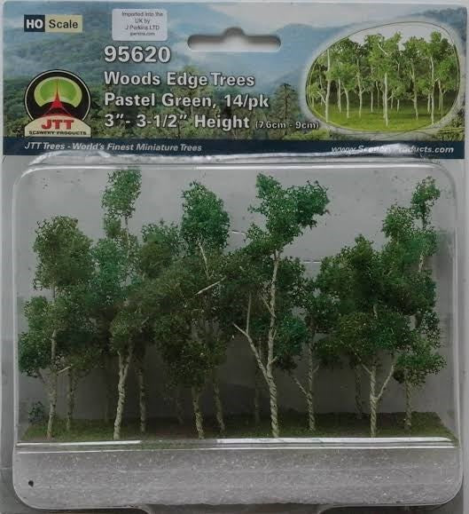 JTT Scenery 95620 1/100 Wood Edge Trees P Green