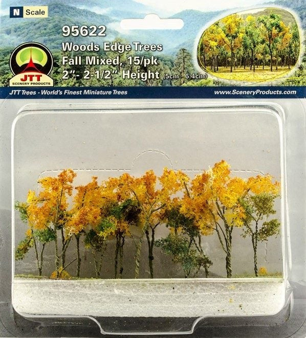 JTT Scenery 95622 N: Wood EdgeTrees Fall Mix(15)