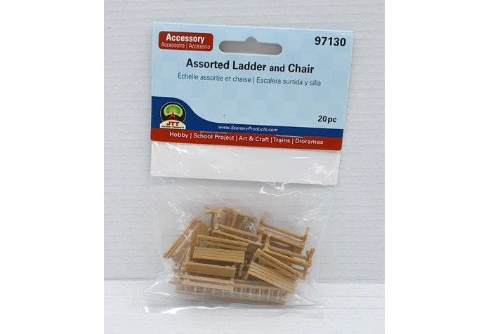 JTT Scenery 97130 Assorted Ladder & Chairs (20)