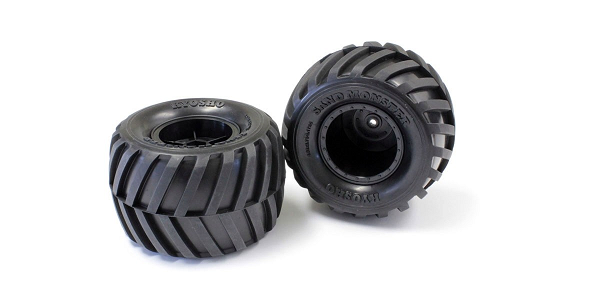 Kyosho EZT001 Monster Tracker Tire & Wheel Set (1 Pair)