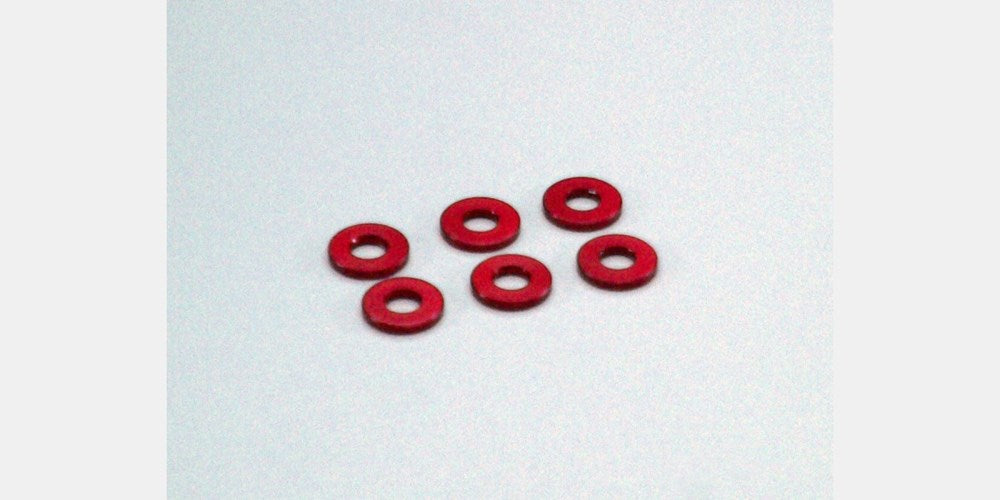 Kyosho W0145R Alum. Collar 1mm Red (6)