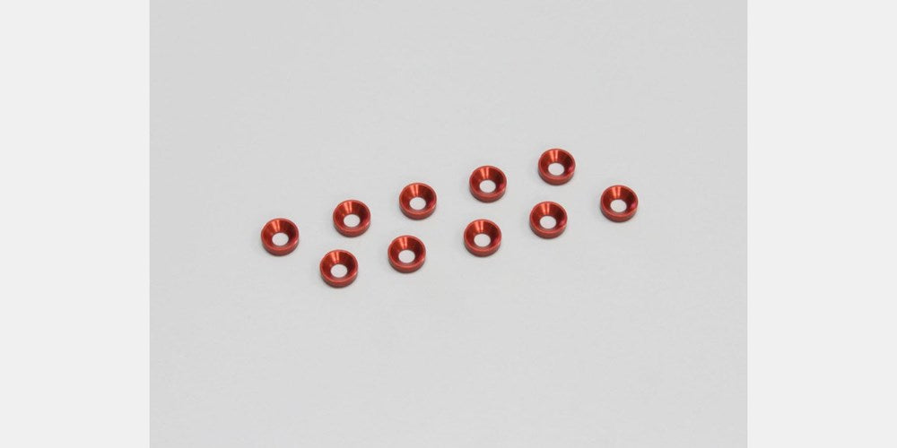 zKyosho W0146R M3 Flat Head Washer Red (10)