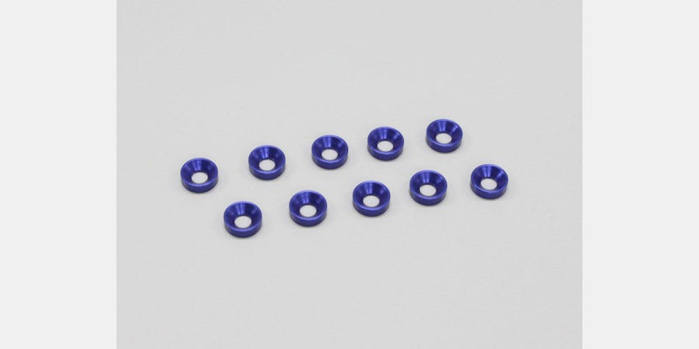 Kyosho W0146 M3 Flat Head Washer Blue (10)