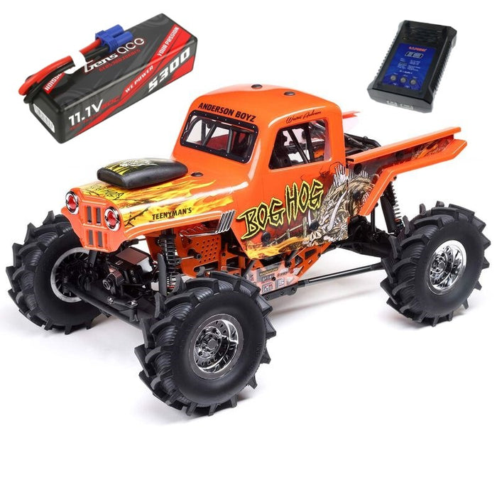 TLR / LOSI LOS04024T2 LMT Bog Hog Brushless RTR: 4WD Solid Axle Mega + GT Power B3 + Gens Ace 5300mAh 3S 11.1v 60C