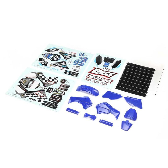 TLR LOSI LOS260001 Blue Plastics with Wraps: Promoto-MX