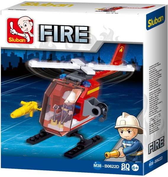 xSluban B0622D Fire: Helicopter (80pcs)