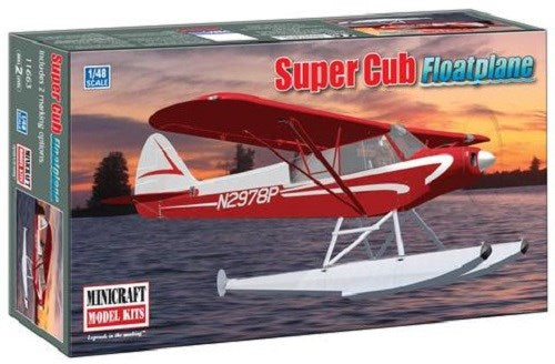 Minicraft Model Kits 11663 1/48 Piper Super Cub Float Plane (2 Decal Options)