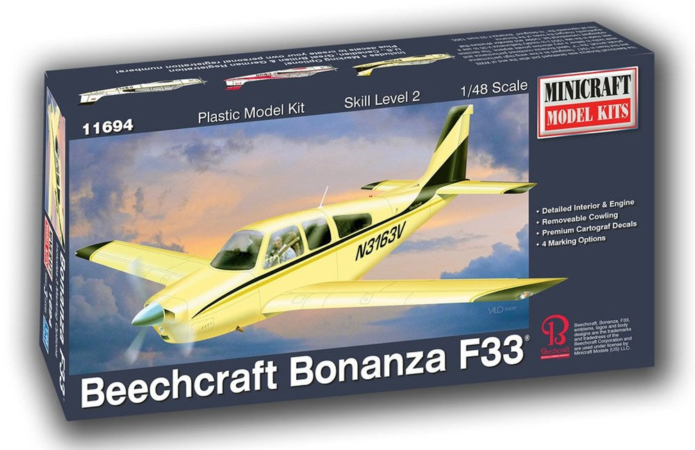 Minicraft Model Kits 11694 1/48 Beechcraft Bonanza F-33